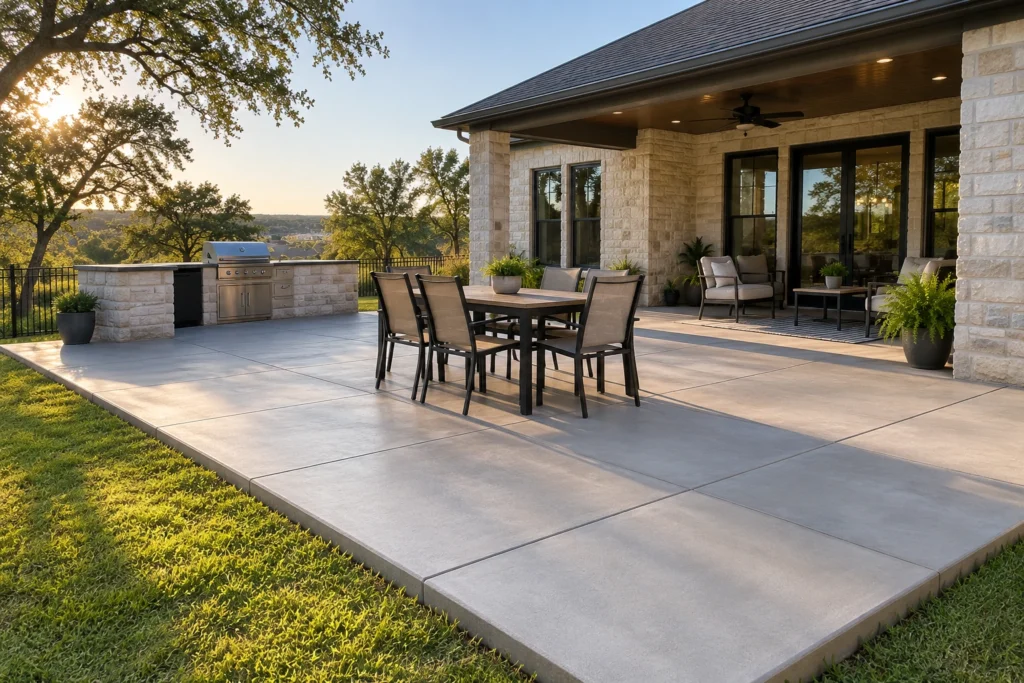 Concrete Patio Done by Birmingham AL Concrete Contractor Crew in Birmingham Alabama